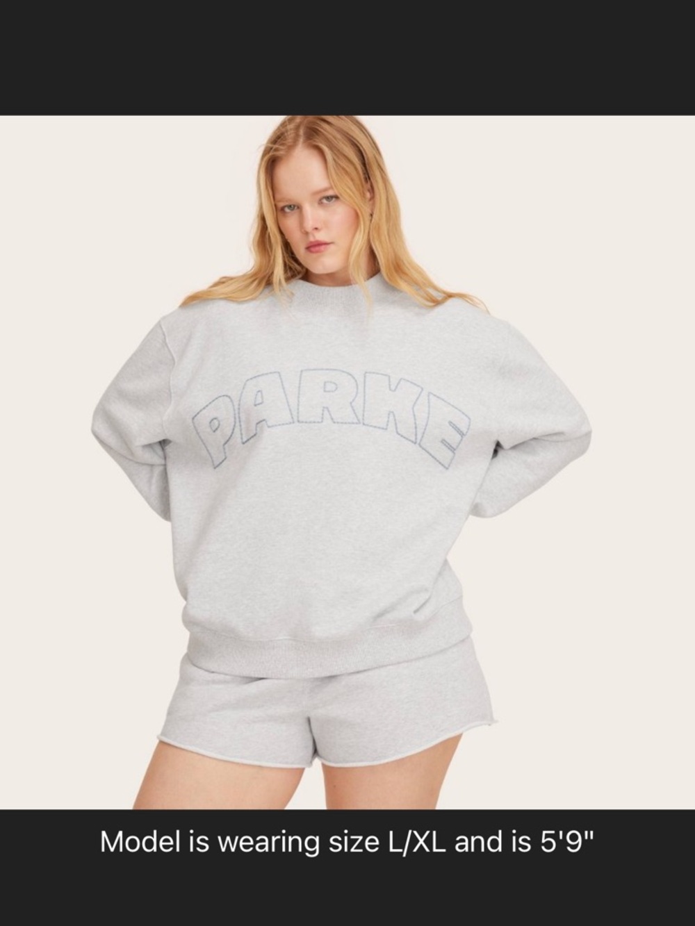 Parke x Target Light Gray Mockneck Sweatshirt